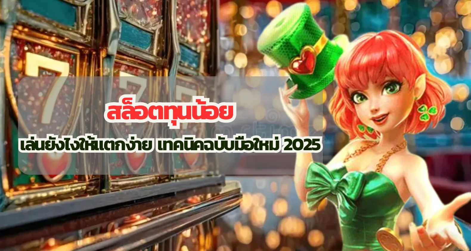 สล็อตทุนน้อย เล่นยังไงให้แตกง่าย เทคนิคฉบับมือใหม่ 2025